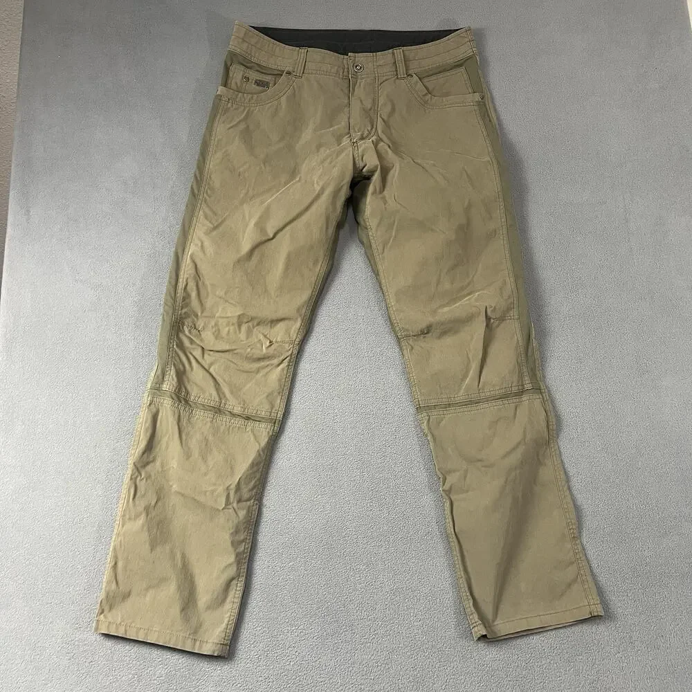 Kuhl Radikl Pants Mens 34X32 Green Cargo Stretch Comfort Hiking Outdoor